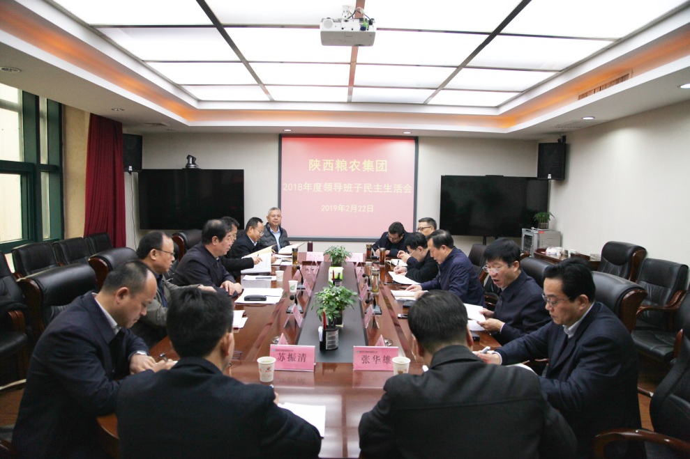 陜西糧農集團領導班子召開2018年度民主生活會